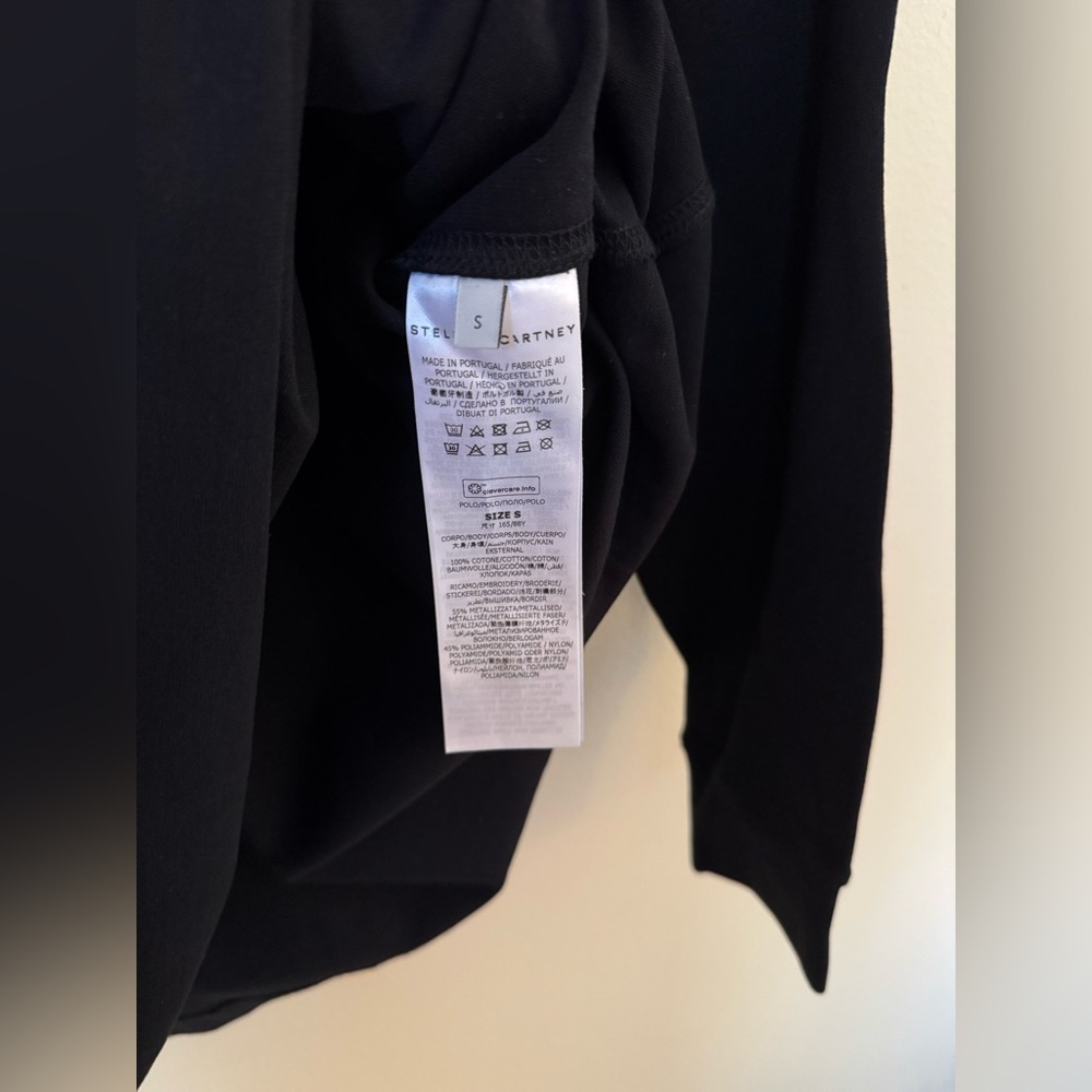 Stella McCartney Polo Club Oversized Rugby Top Shirt Black Taylor Swift Small - Picture 7 of 9